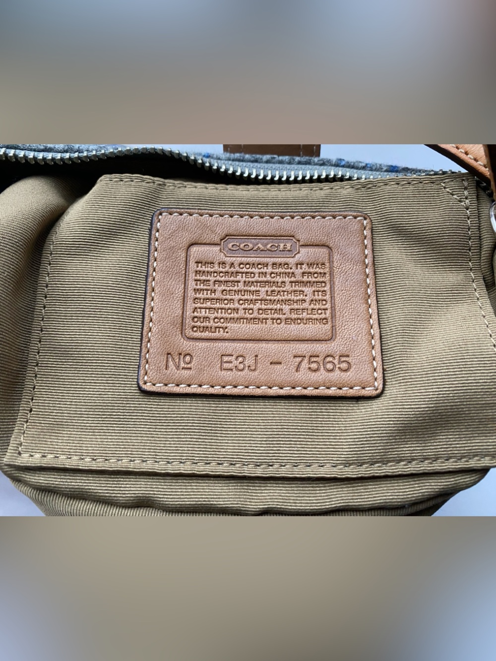 Vintage Coach tweed y2k shoulder bag - Picture 3 of 6